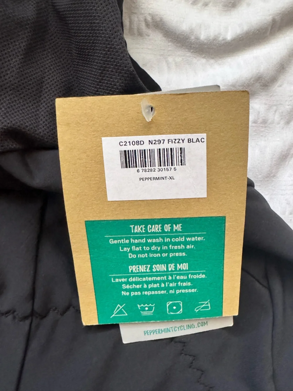 New w/ Tags Peppermint Black Cycling Bib Shorts